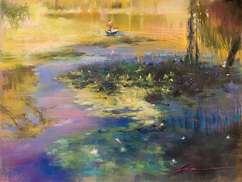 Pastel painting of still life