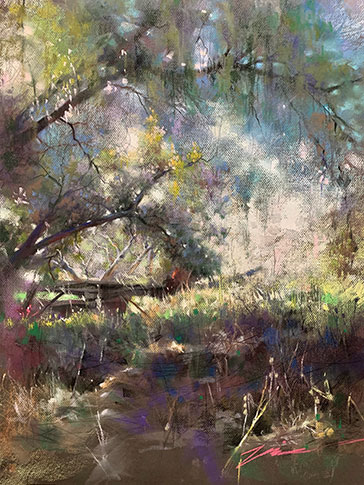 a painting of summer scenary at Nile