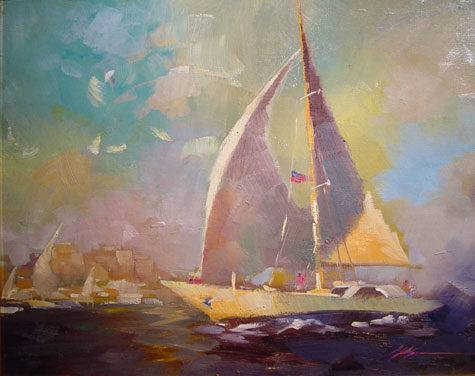 image if San Francisco Bey View painting by Jian Wu