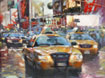 Downtown Traiffic--painting by Fastin Jia